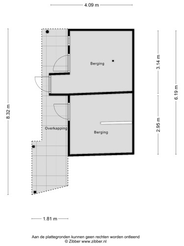Plattegrond niet in brochure