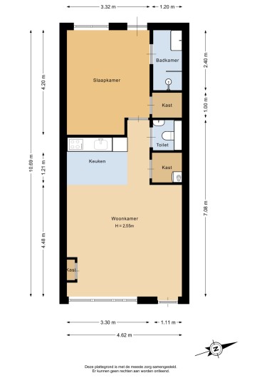 Plattegrond niet in brochure