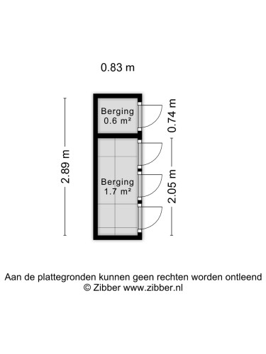 Plattegrond niet in brochure