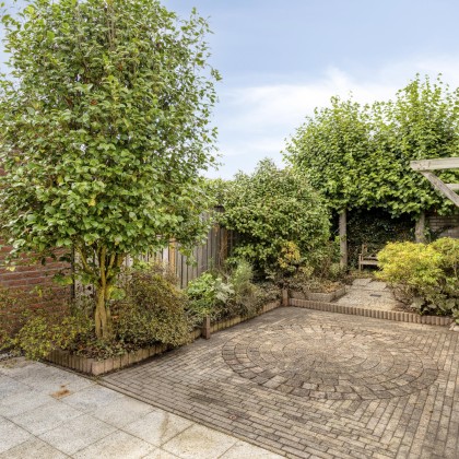 Zonnig patiotuin