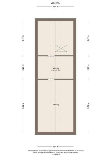 Plattegrond niet in brochure