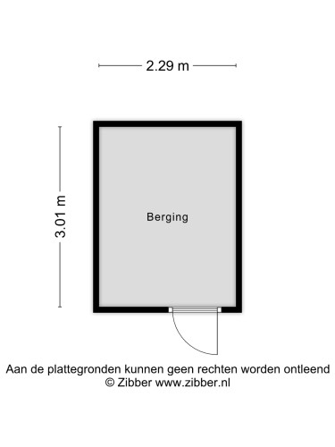 Plattegrond niet in brochure