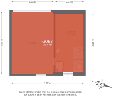 Plattegrond niet in brochure