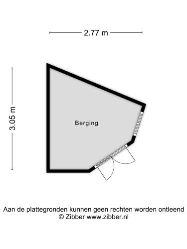 Plattegrond niet in brochure