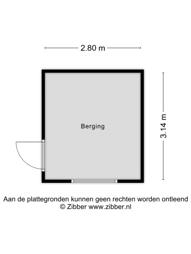 Plattegrond niet in brochure