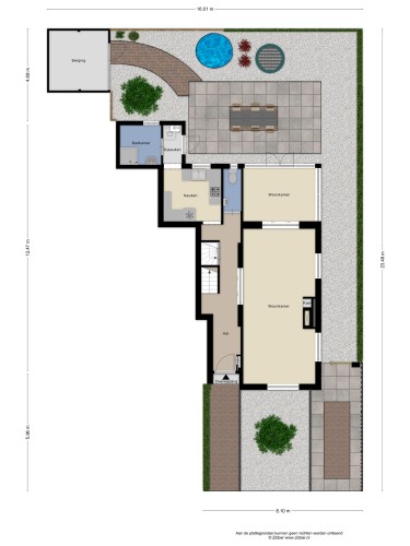 Plattegrond niet in brochure