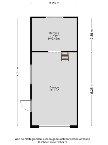 Plattegrond niet in brochure