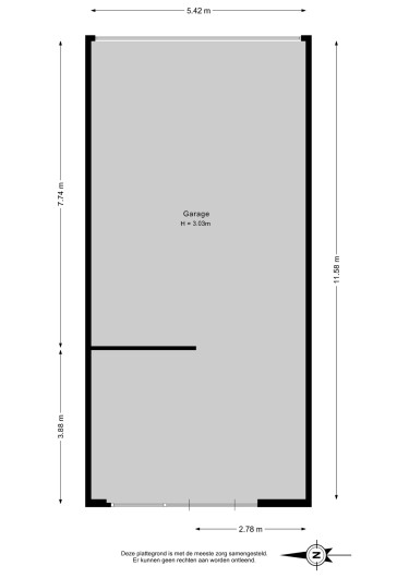 Plattegrond niet in brochure