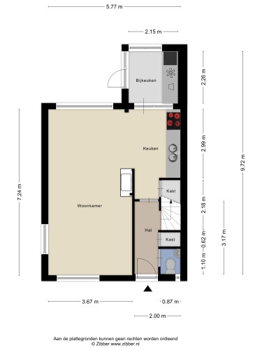 Plattegrond niet in brochure