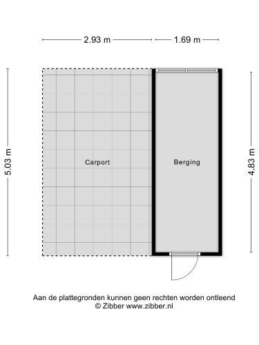 Plattegrond niet in brochure