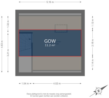 Plattegrond niet in brochure