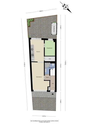Plattegrond niet in brochure