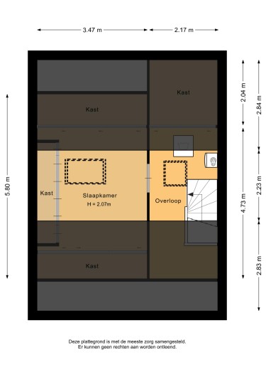 Plattegrond niet in brochure