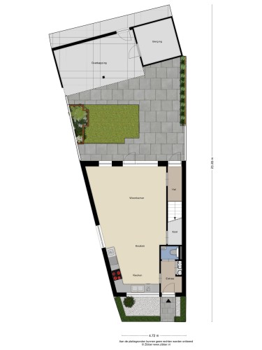 Plattegrond niet in brochure