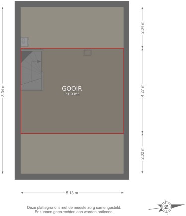 Plattegrond niet in brochure