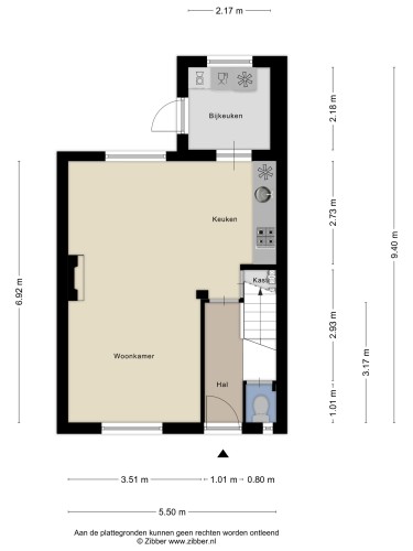 Plattegrond niet in brochure