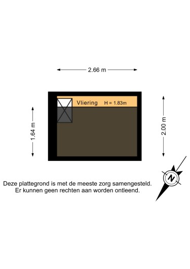 Plattegrond niet in brochure