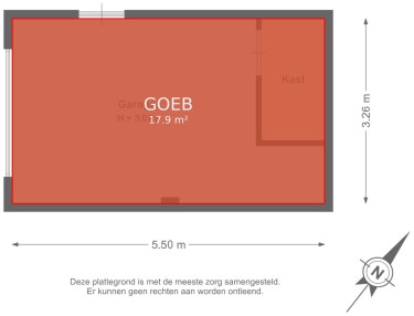 Plattegrond niet in brochure