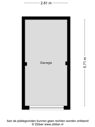 Plattegrond niet in brochure