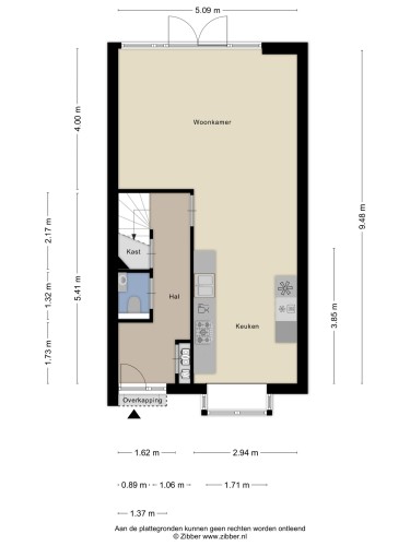 Plattegrond niet in brochure
