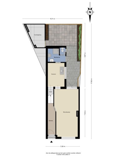 Plattegrond niet in brochure