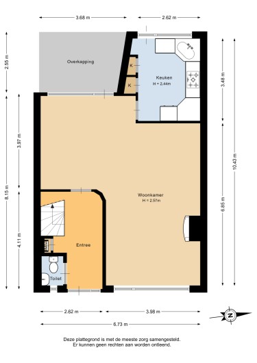 Plattegrond niet in brochure