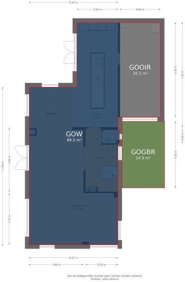 Plattegrond niet in brochure