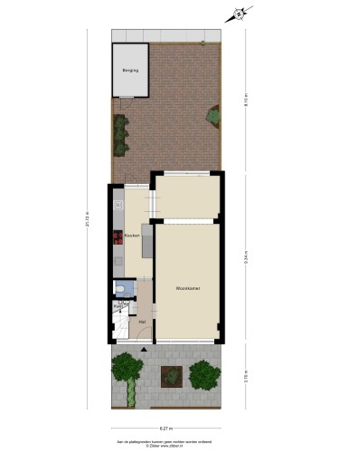 Plattegrond niet in brochure
