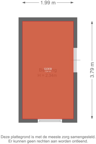 Plattegrond niet in brochure