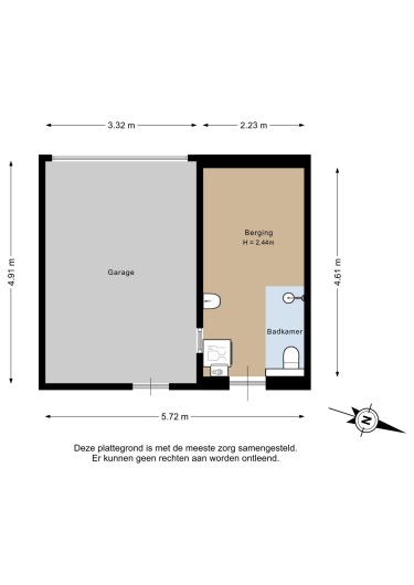 Plattegrond niet in brochure