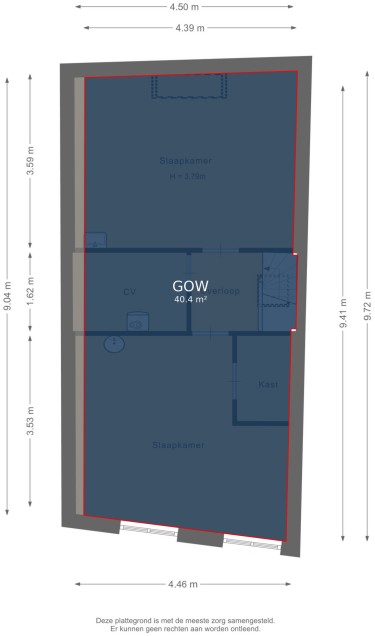 Plattegrond niet in brochure