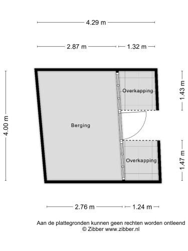 Plattegrond niet in brochure