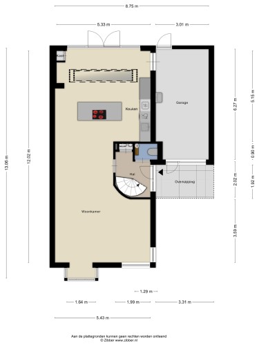Plattegrond niet in brochure