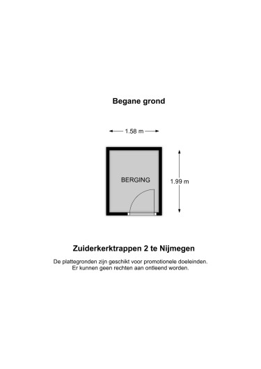 Plattegrond niet in brochure