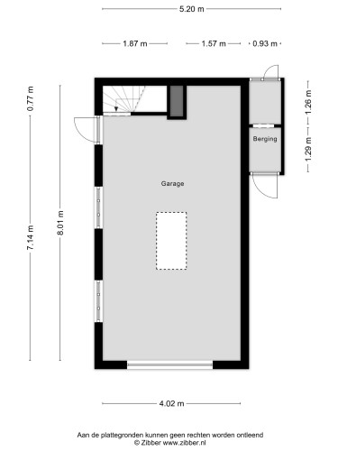 Plattegrond niet in brochure