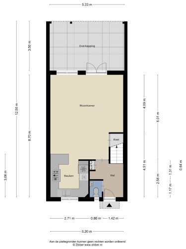 Plattegrond niet in brochure