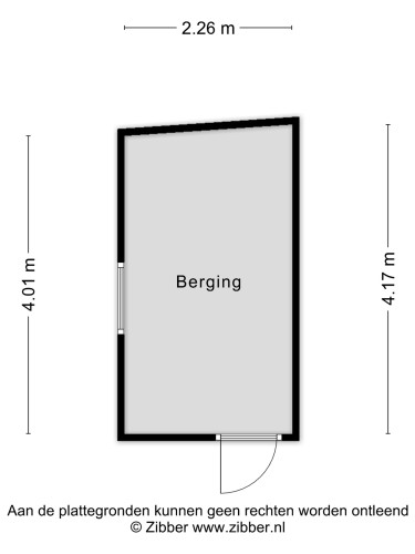 Plattegrond niet in brochure