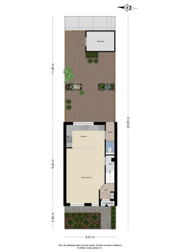 Plattegrond niet in brochure