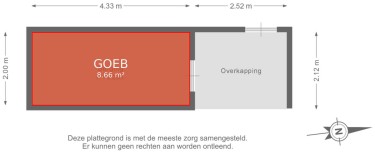 Plattegrond niet in brochure