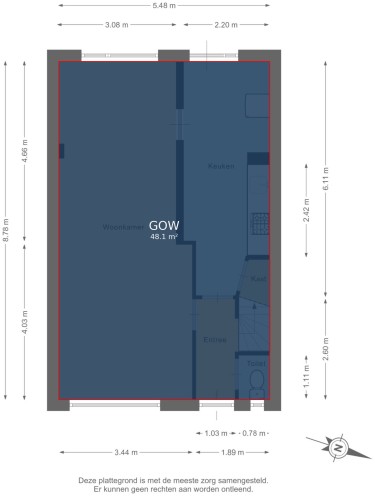 Plattegrond niet in brochure