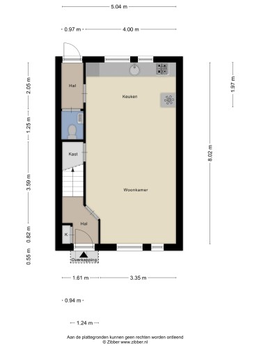 Plattegrond niet in brochure