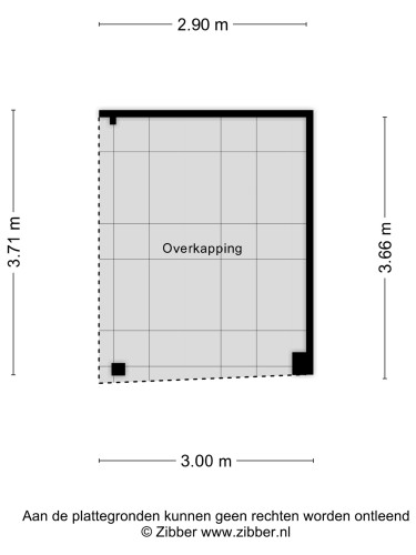 Plattegrond niet in brochure
