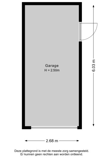 Plattegrond niet in brochure