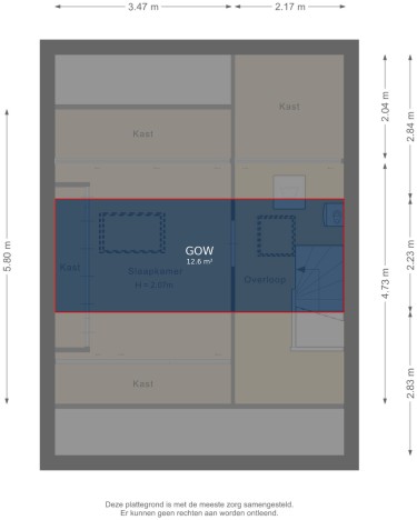 Plattegrond niet in brochure