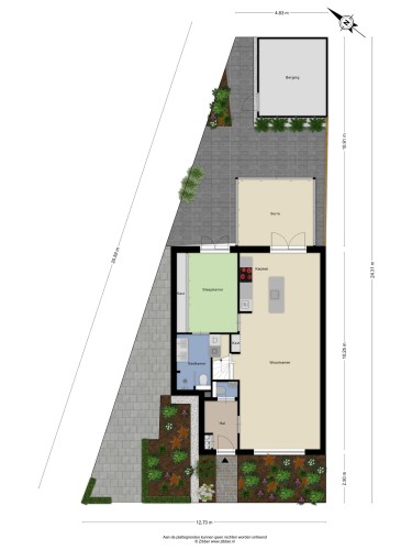 Plattegrond niet in brochure