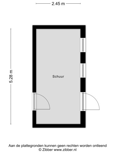 Plattegrond niet in brochure