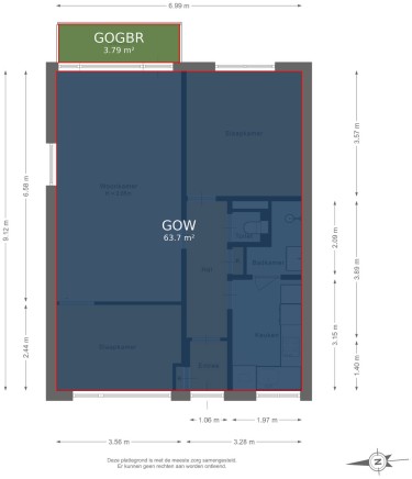 Plattegrond niet in brochure