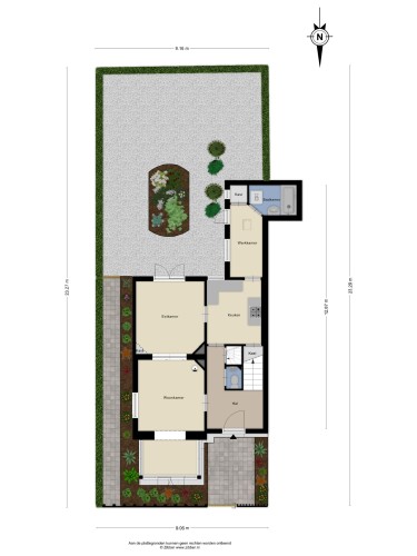 Plattegrond niet in brochure