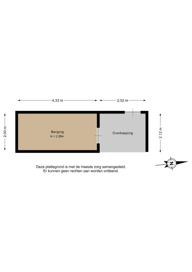 Plattegrond niet in brochure