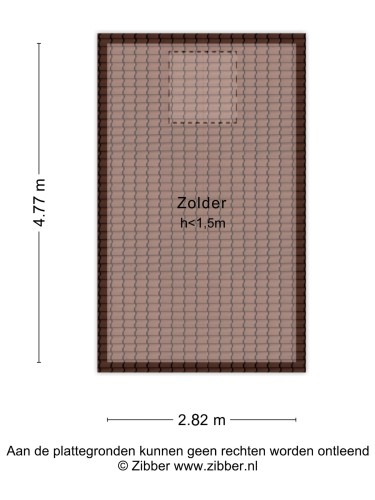 Plattegrond niet in brochure